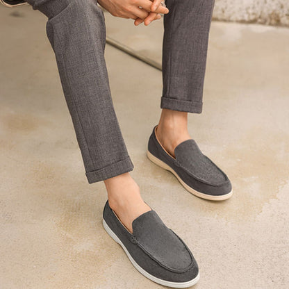Men's Slip - on Moccasins ⎜ Lightweight Suede Shoes for Summer and Leisure