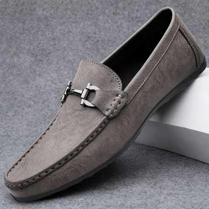 Men's Moccasin Shoes ⎜ Comfortable Slip - on Shoes Made From High - Quality Leather with an Elegant Buckle