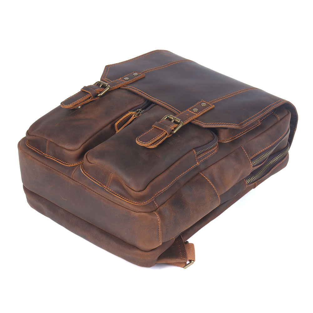 Vintage Leather Backpack for Men ⎜ Robust and Spacious Companion for Everyday Life and Travelling
