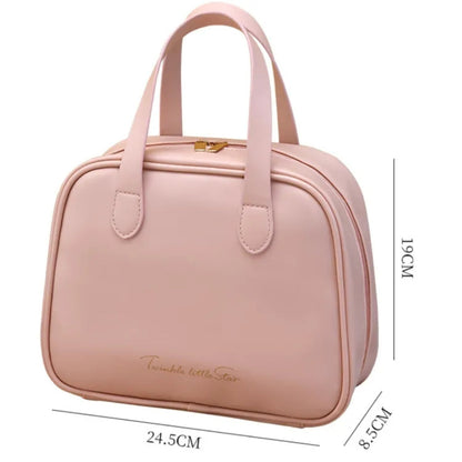 Cosmetics Bag for Women ⎜ Semi - Circular Design with Carrying Handles and Large Capacity for Cosmetics