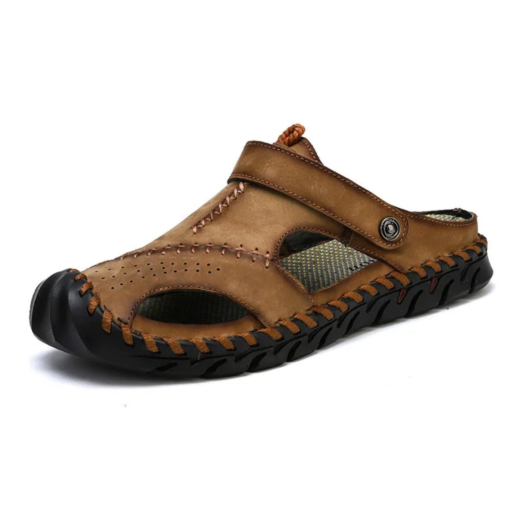 Summer Slip - on Shoes for Men ⎜ Breathable Leather Shoes in Plus Sizes for Beach and Leisure