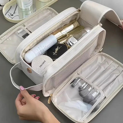 Cosmetics Bag for Women ⎜ Large Travel Bag with Double Zip and Water - Repellent Material