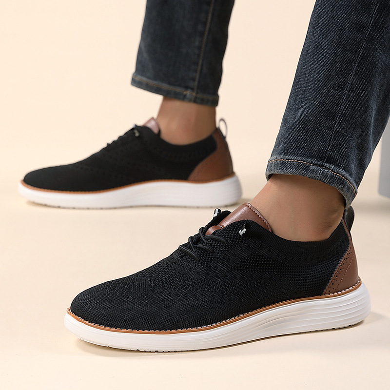 Men's Sneakers ⎜ Breathable Flyknit Shoes for Everyday Wear with Comfort