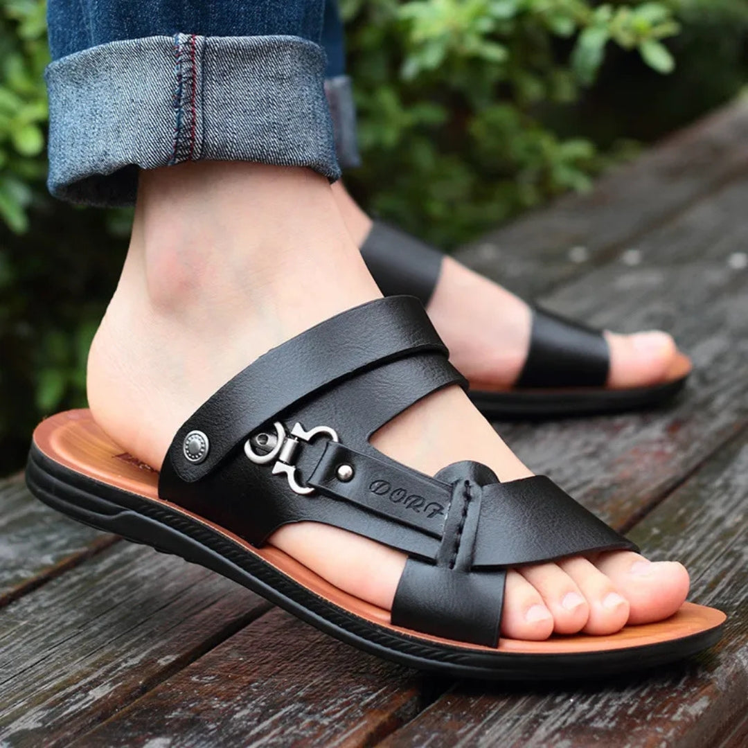 Beach Shoes for Men ⎜ Fashionable Peep - Toe Slippers for the Summer