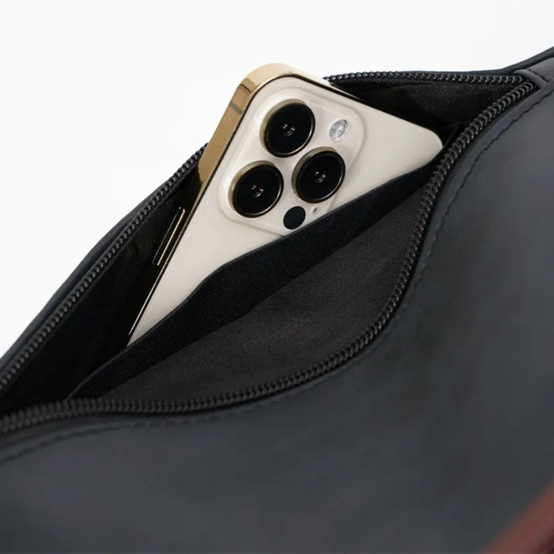 Shoulder Bag for Men ⎜ Fashionable Landscape Format with Magnetic Flap and Adjustable Shoulder Strap