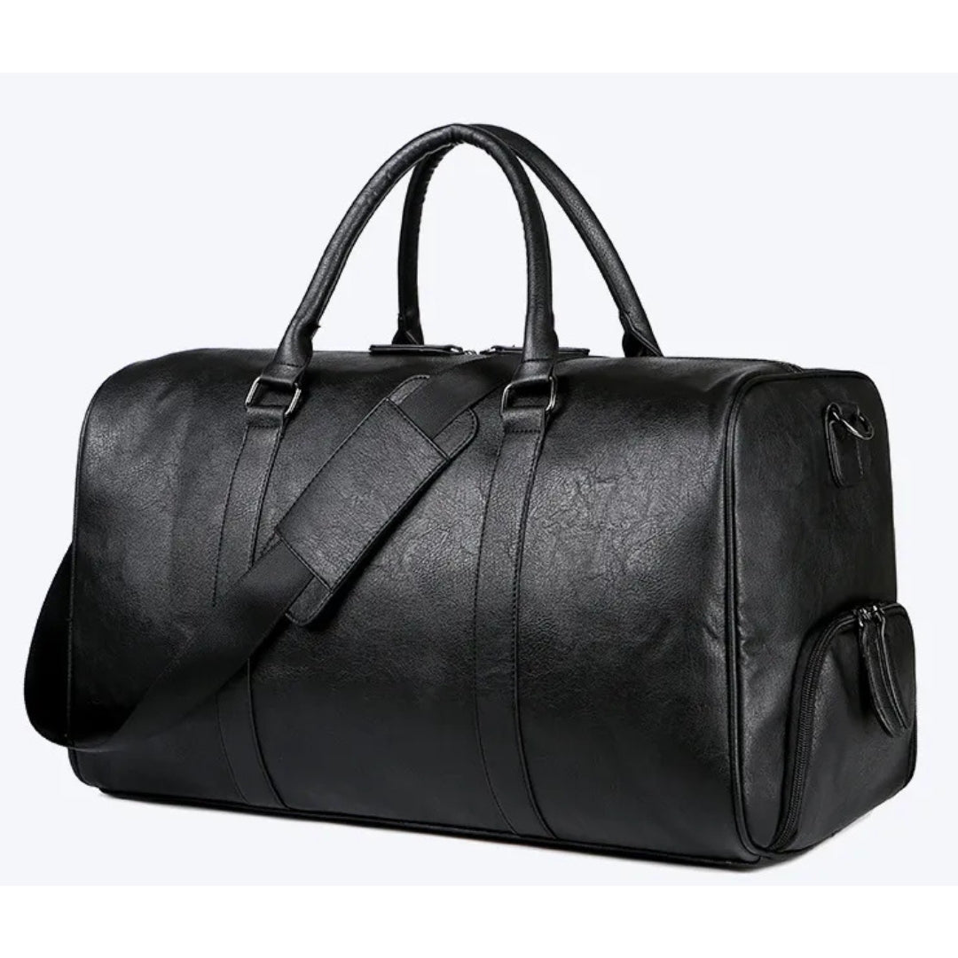 Travel Bag for Men ⎜ Vintage Leather Bag with Large Capacity and Detachable Shoulder Strap
