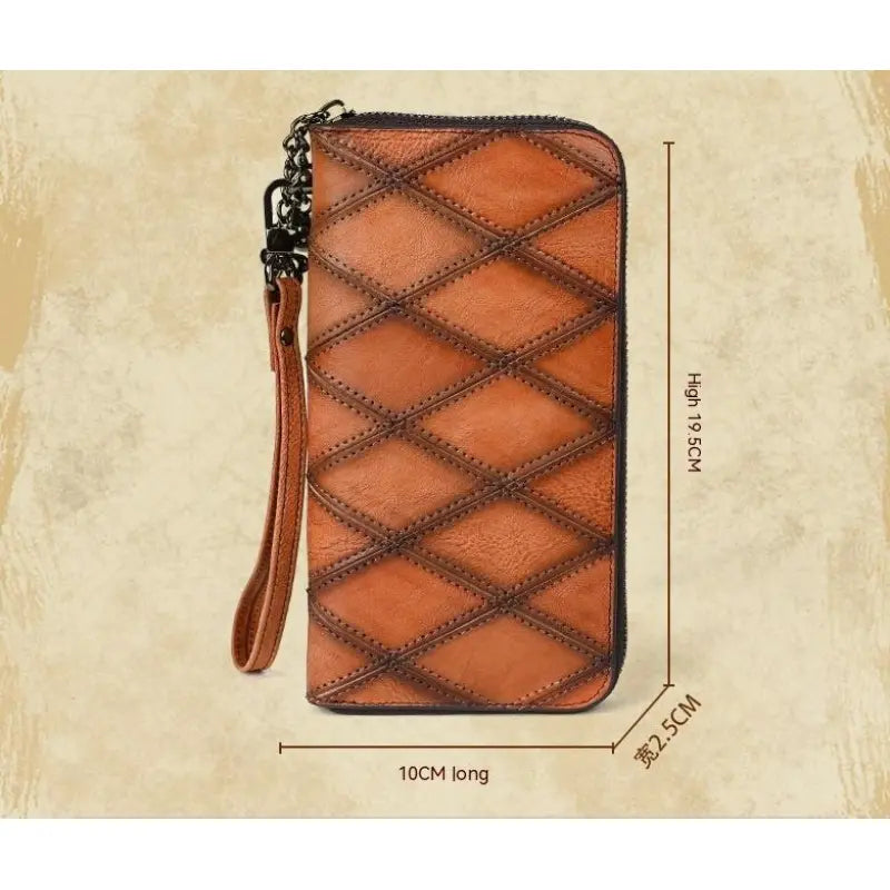 Women's Wallet with Zip ⎜ Long Design with Large Capacity and Practical Wrist Strap
