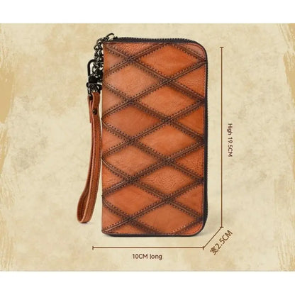 Women's Wallet with Zip ⎜ Long Design with Large Capacity and Practical Wrist Strap
