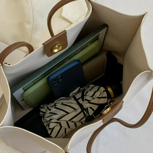 Retro Two - Piece Set ⎜ Elegant Bag with Practical Cosmetic Bag and Plenty of Storage Space