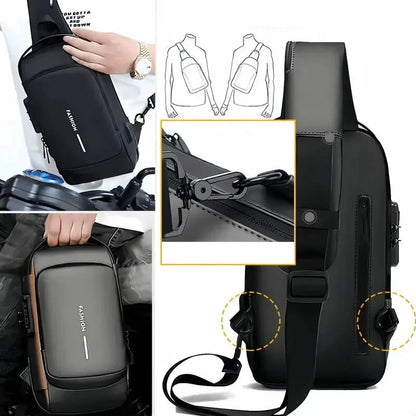 Waterproof Shoulder Bag for Men ⎜ Multifunctional Chest Bag for Outdoor Activities and Travelling