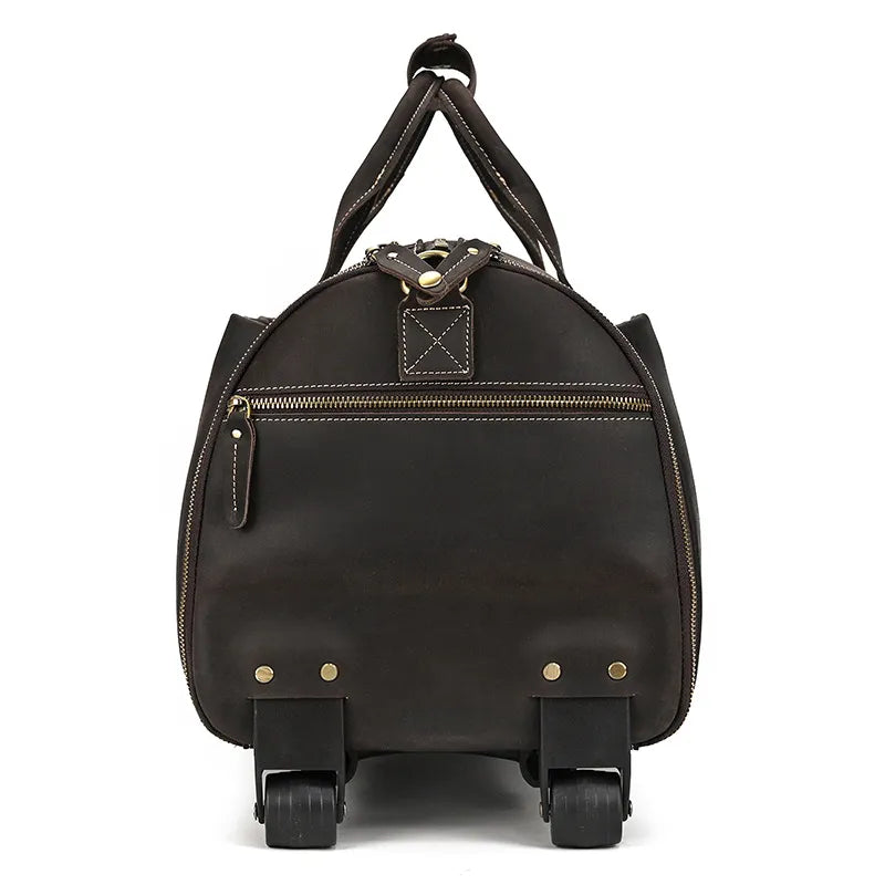 Leather Travel Bag ⎜ Large Capacity with Roll Function for Comfortable Travelling