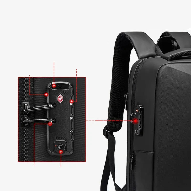 Business Backpack for Men ⎜ Safe and Modern Backpack with Protection for Work and Travelling