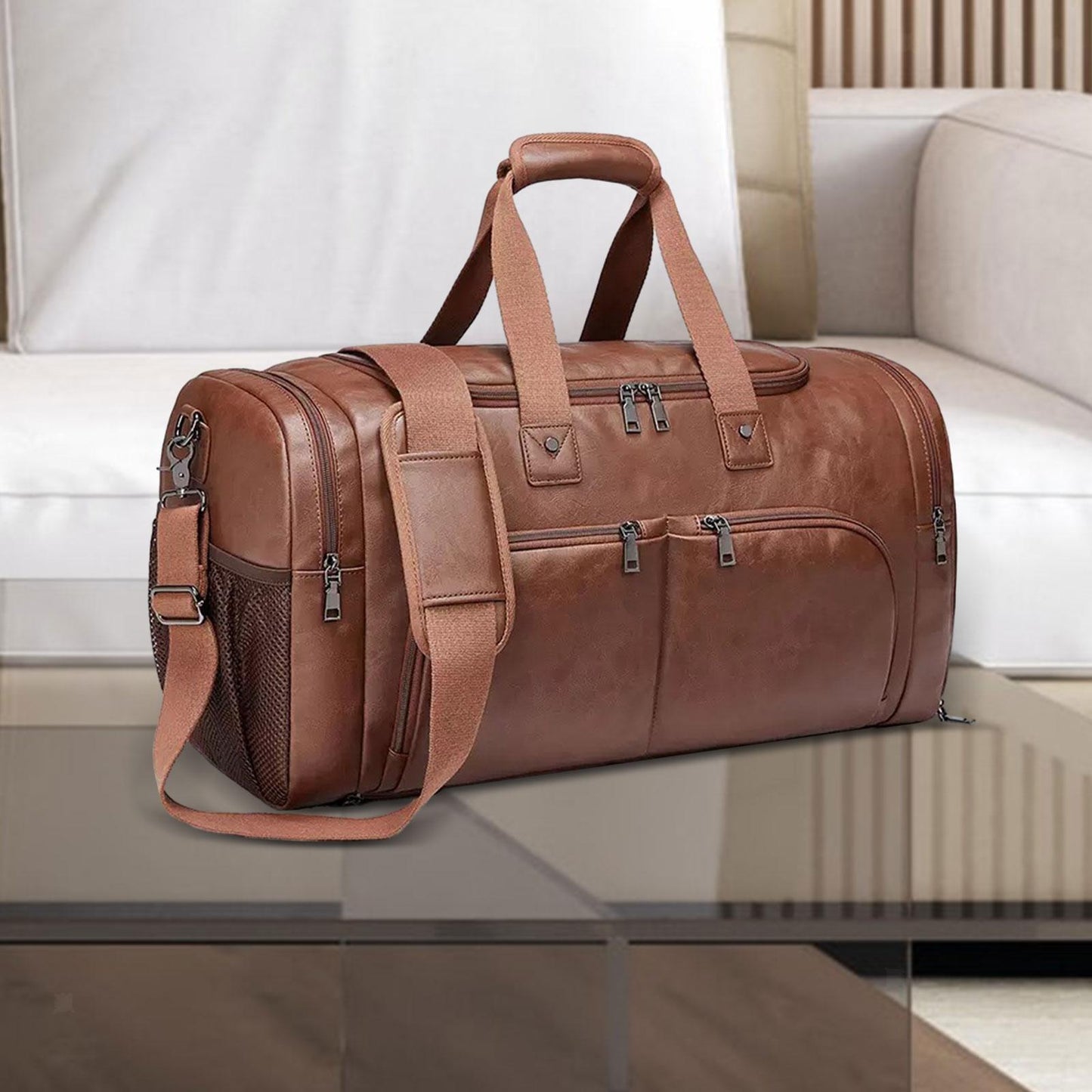 Travel Bag for Men ⎜ Large Capacity with Detachable Shoulder Strap and Practical Design for Travelling