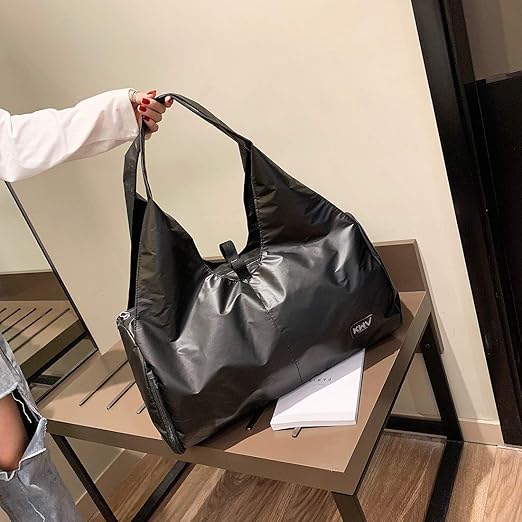 Yoga Bag for Women ⎜ Lightweight Shoulder Bag with Large Main Compartment and Side Zip Pocket