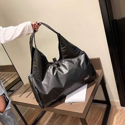 Yoga Bag for Women ⎜ Lightweight Shoulder Bag with Large Main Compartment and Side Zip Pocket
