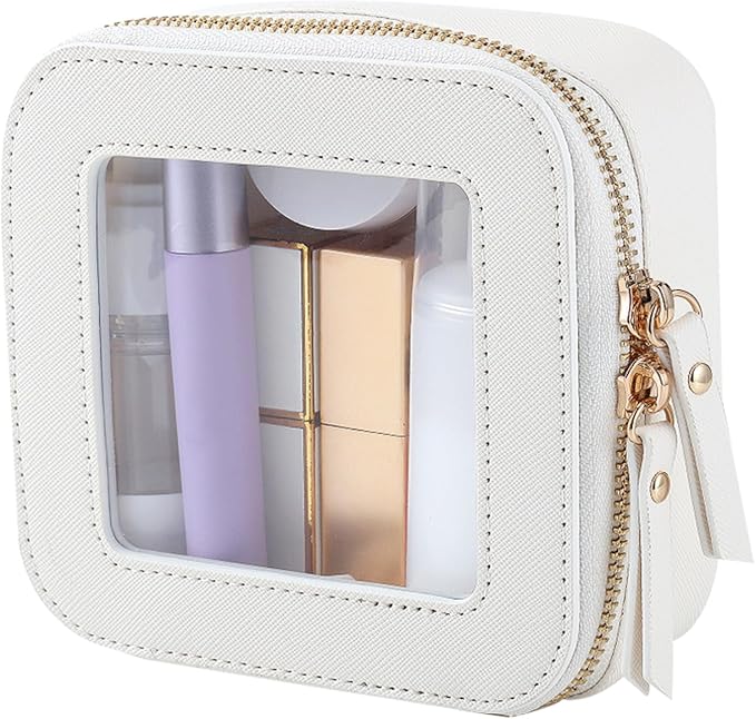 Cosmetics Bag for Women ⎜ Compact Storage with Window and Zip for Cosmetics