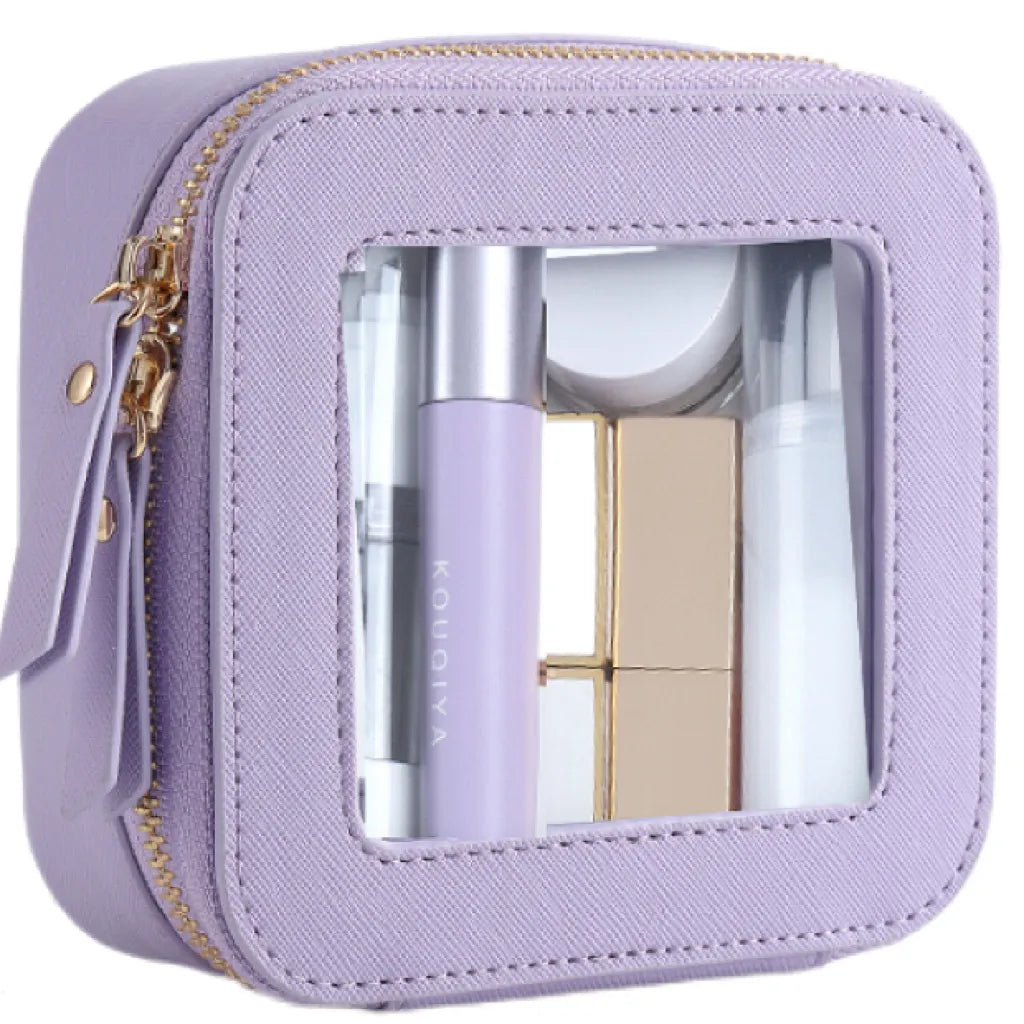 Cosmetics Bag for Women ⎜ Compact Storage with Window and Zip for Cosmetics