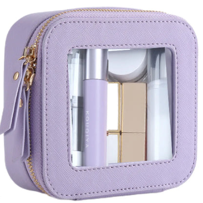 Cosmetics Bag for Women ⎜ Compact Storage with Window and Zip for Cosmetics