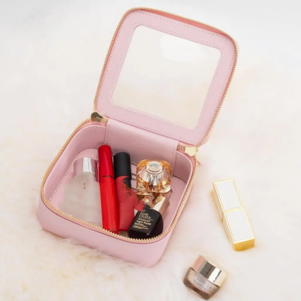 Cosmetics Bag for Women ⎜ Compact Storage with Window and Zip for Cosmetics