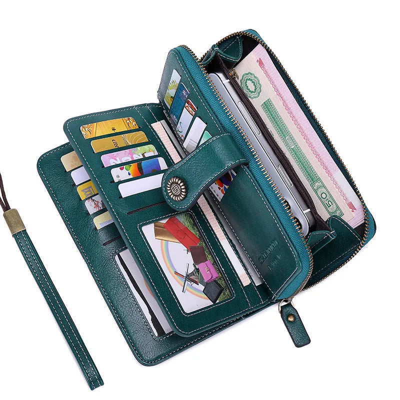 Women's Wallet with Zip ⎜ Rfid Protection and Large Capacity in a Modern Design