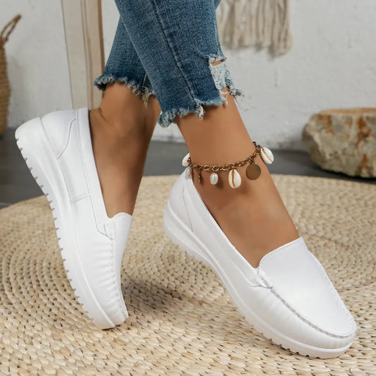 Platform Loafers for Women ⎜ Comfortable Slip - on Shoes with Raised Sole for Comfort and Style