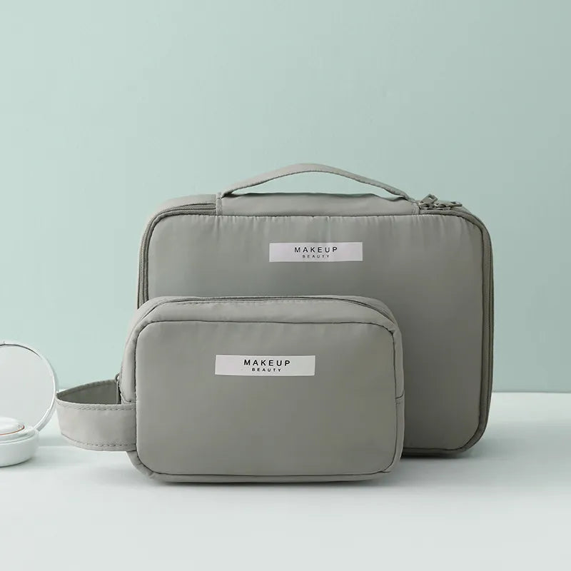 Cosmetics Bag for Women ⎜ Travel Organiser with Compartments for Make - Up and Integrated Brush Storage
