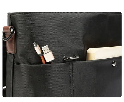 Shoulder Bag for Men ⎜ Casual Canvas Bag with Carrying Handle and Stylish Straps for Everyday Use and the Office