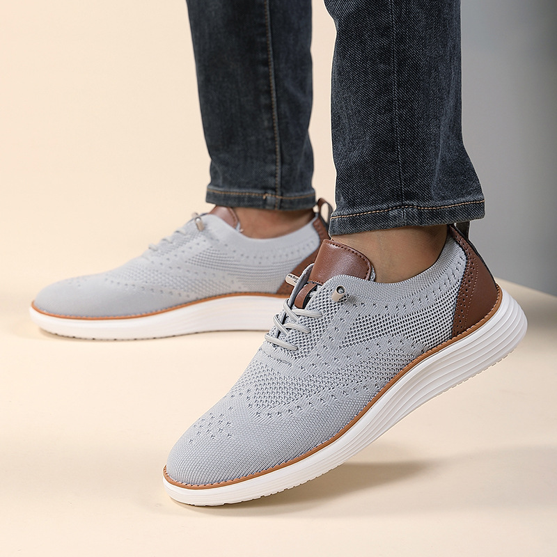 Men's Sneakers ⎜ Breathable Flyknit Shoes for Everyday Wear with Comfort