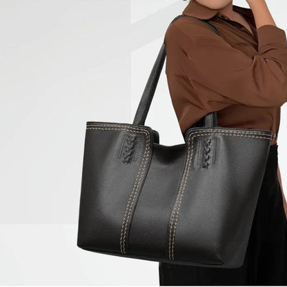 Leather Bag for Women ⎜ Spacious Tote Bag with Stylish Design and Robust Stitching