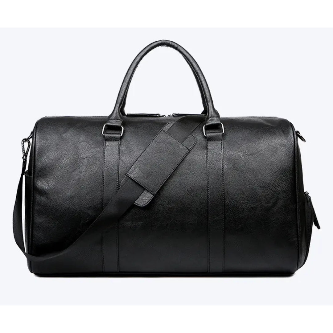 Travel Bag for Men ⎜ Vintage Leather Bag with Large Capacity and Detachable Shoulder Strap