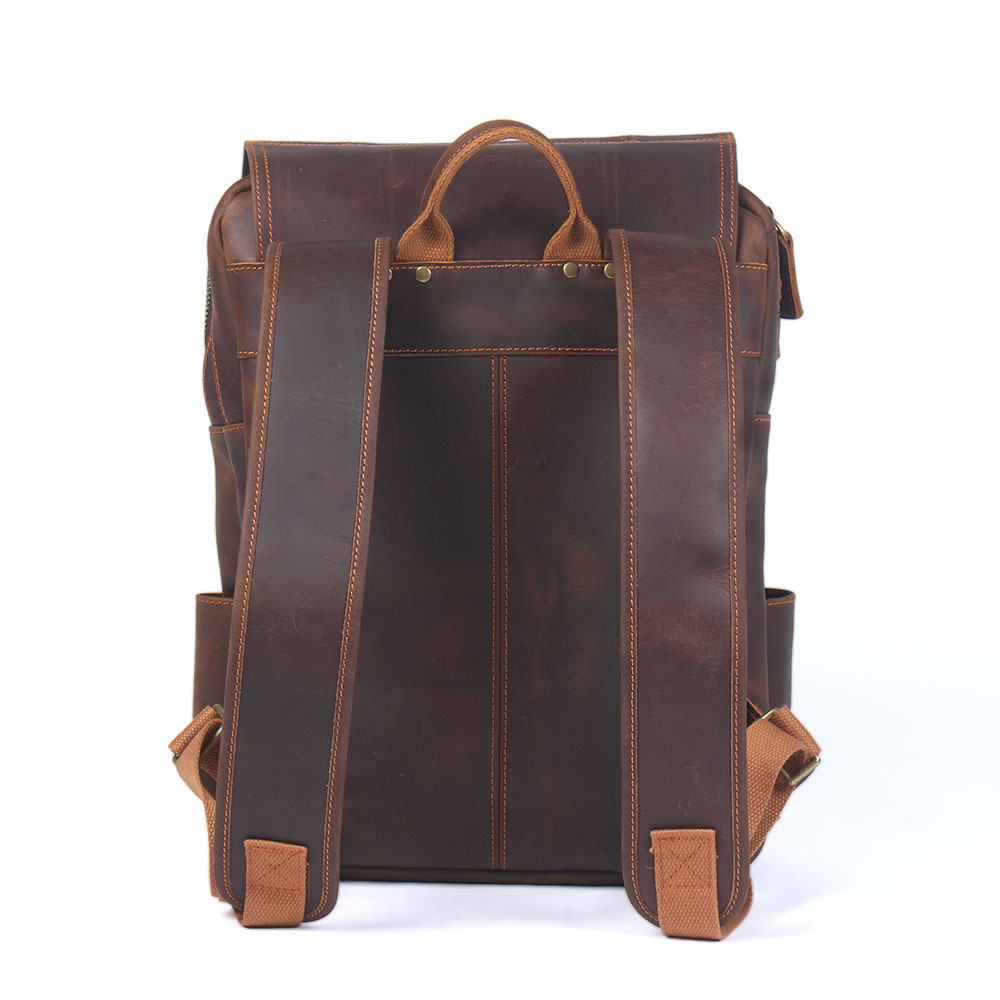 Vintage Leather Backpack for Men ⎜ Robust and Spacious Companion for Everyday Life and Travelling