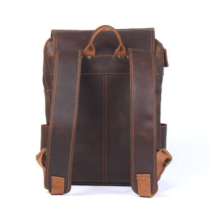 Vintage Leather Backpack for Men ⎜ Robust and Spacious Companion for Everyday Life and Travelling