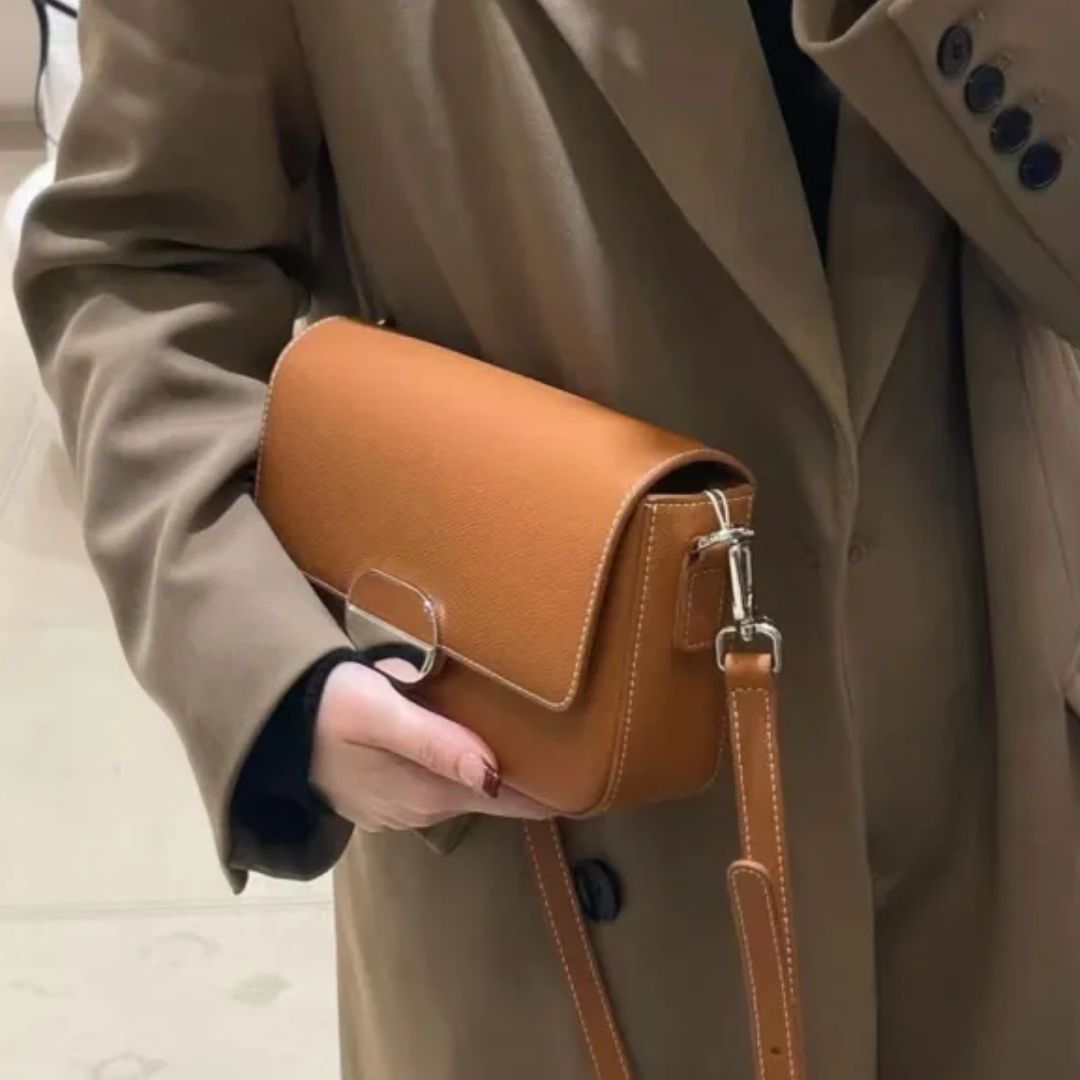 Shoulder Bag for Women ⎜ Elegant Faux Leather Handbag with Clasp
