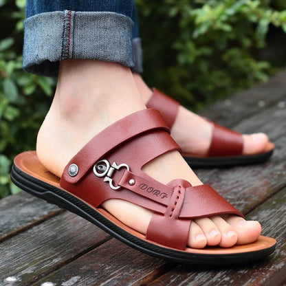 Beach Shoes for Men ⎜ Fashionable Peep - Toe Slippers for the Summer