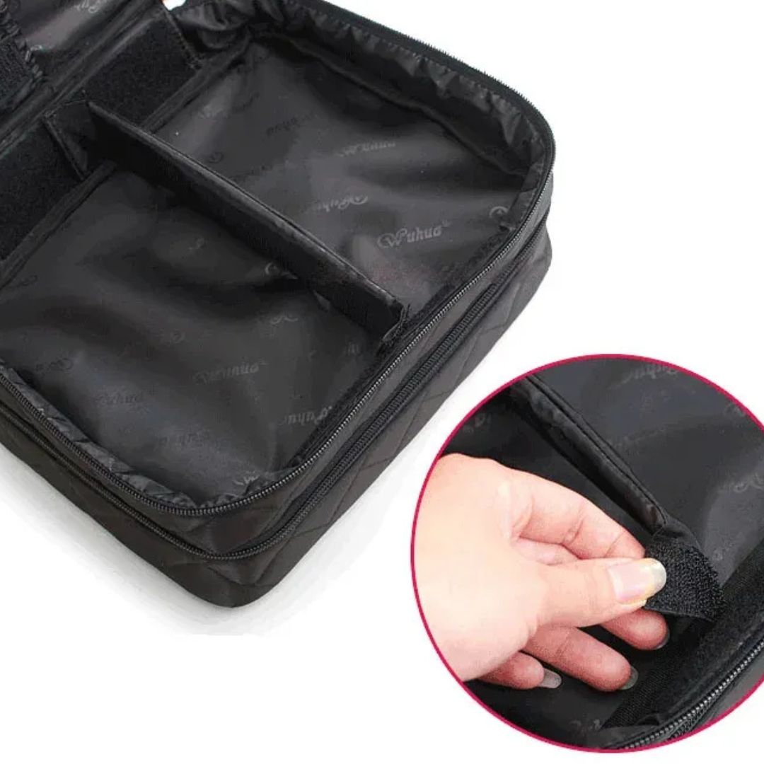 Cosmetics Bag for Women ⎜ Large Storage with Compartments and Robust Zip
