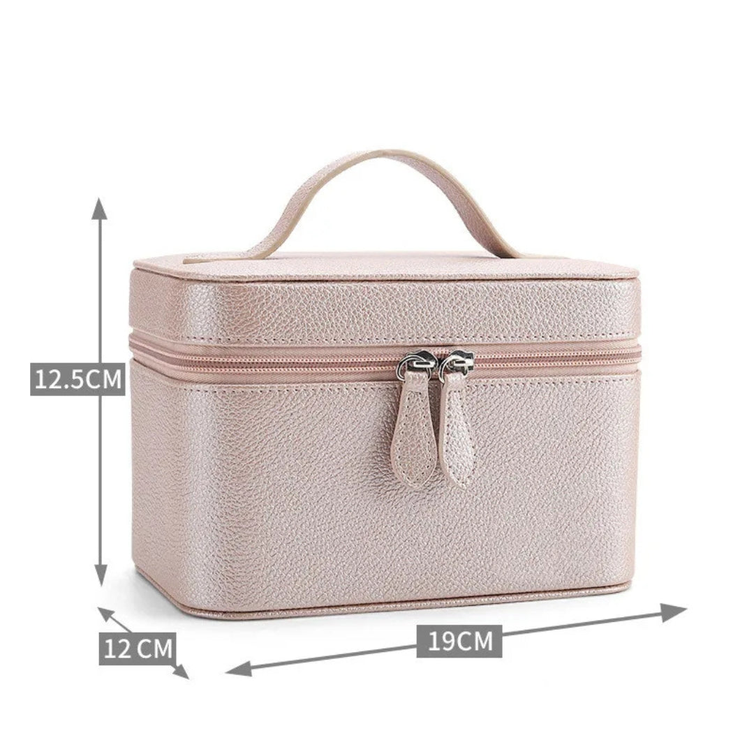 Cosmetics Bag for Women ⎜ Water - Repellent Design with Integrated Mirror and Practical Carrying Handle