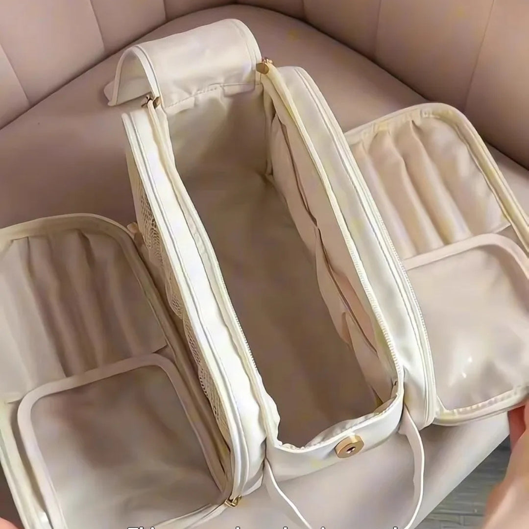 Cosmetics Bag for Women ⎜ Large Travel Bag with Double Zip and Water - Repellent Material