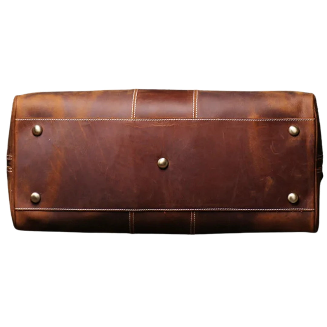 Travel Bag for Men ⎜ Robust Leather Bag with Shoulder Strap and Large Capacity