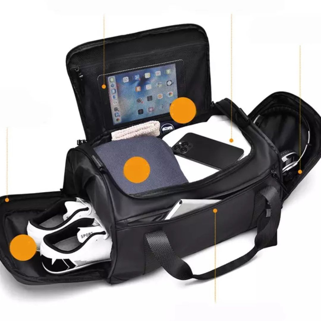 Travel Bag for Men ⎜ Large Capacity with Separate Compartment for Wet and Dry Items