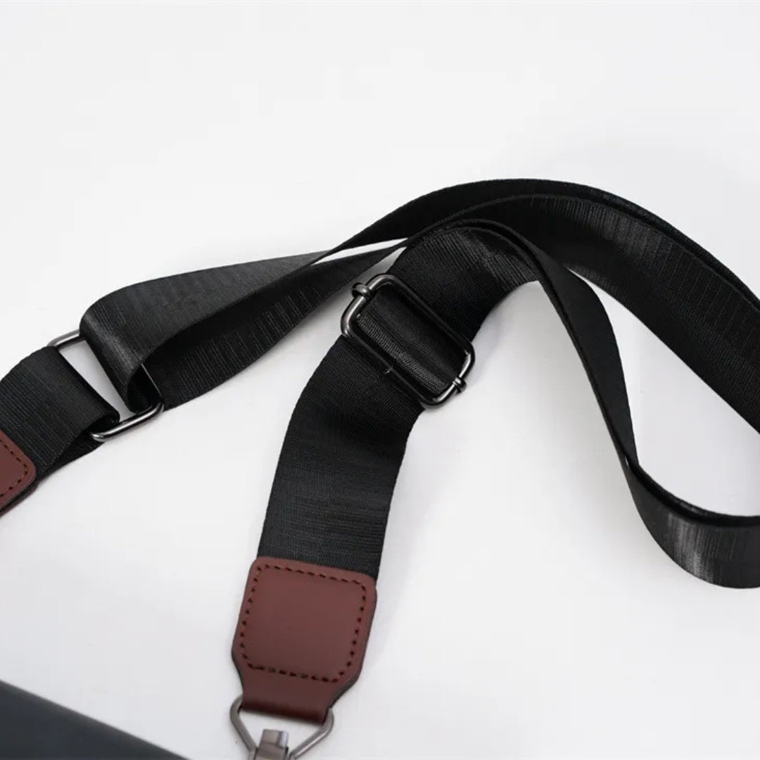 Shoulder Bag for Men ⎜ Fashionable Landscape Format with Magnetic Flap and Adjustable Shoulder Strap