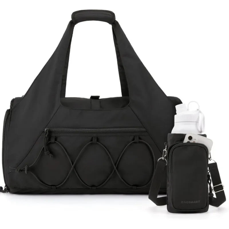 Yoga Bag for Women ⎜ Large Sports Bag with Bottle Holder and Compartments for Clothes , Mobile Phone and Accessories
