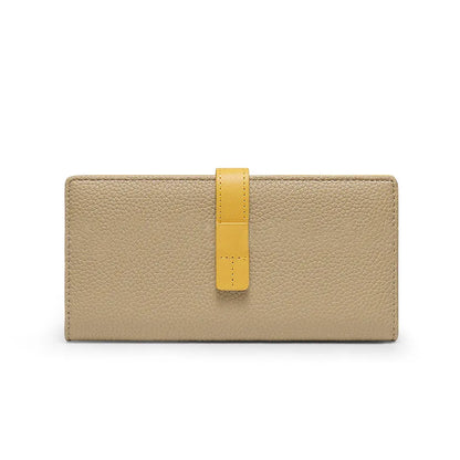 Women's Wallet with Contrasting Colour ⎜ Long Design with Practical Clasp and Space for Several Cards