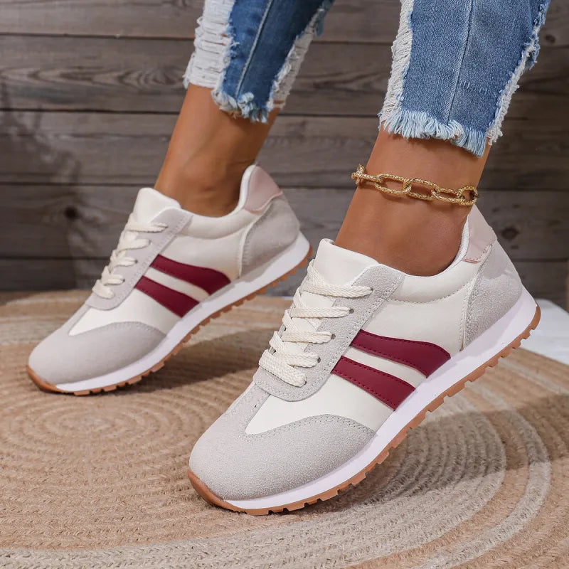 Women's Trainers ⎜ Fashionable Shoes with Contrasting Stripes and a Comfortable Sole for Everyday Wear and Leisure