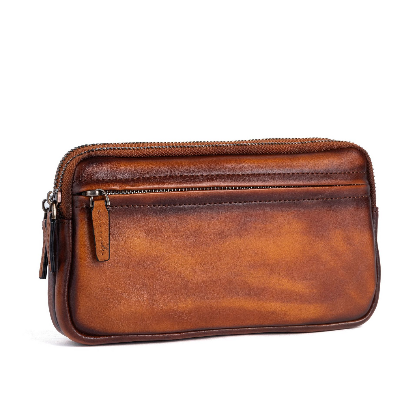 Leather Clutch for Men ⎜ Stylish Bag with Zip and Spacious Inner Compartment
