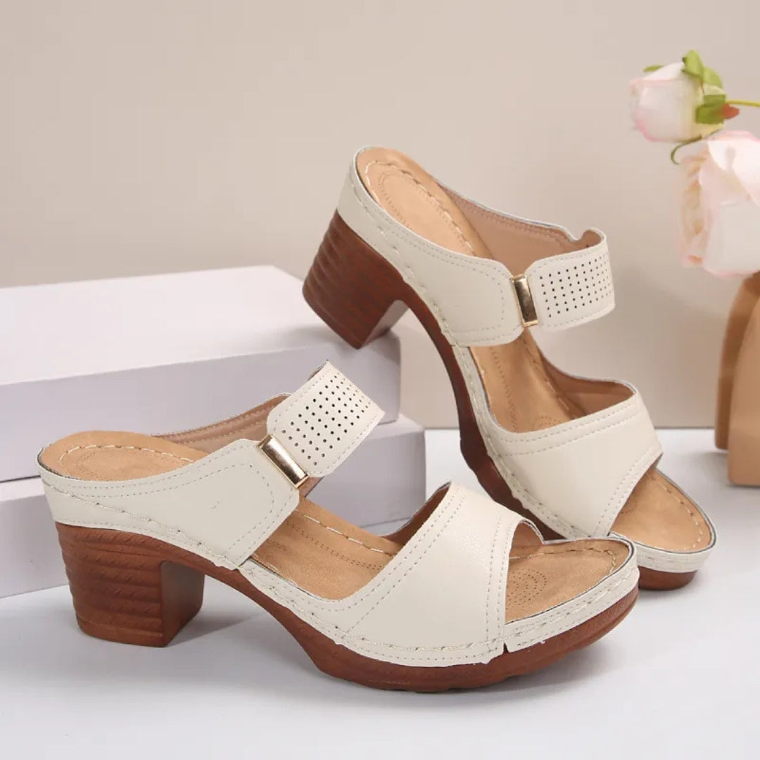 High - Heel Sandals for Women ⎜ Comfortable Casual Shoes with Thick Soles and Non - Slip Block Heels for Summer