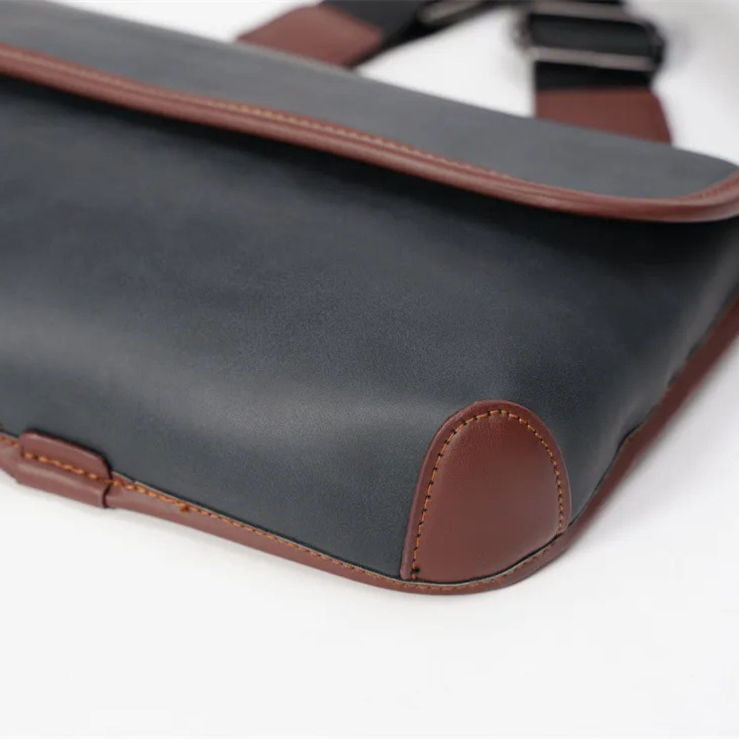 Shoulder Bag for Men ⎜ Fashionable Landscape Format with Magnetic Flap and Adjustable Shoulder Strap