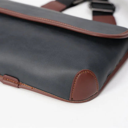Shoulder Bag for Men ⎜ Fashionable Landscape Format with Magnetic Flap and Adjustable Shoulder Strap