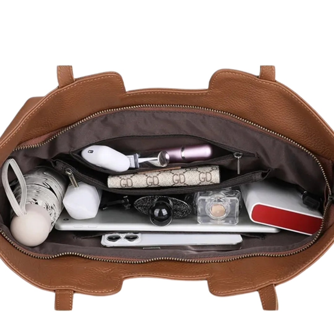 Leather Bag for Women ⎜ Spacious Tote Bag with Stylish Design and Robust Stitching
