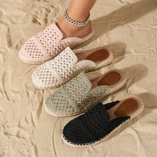 Women's Semi - Slip - on Shoes with Closed Toe ⎜ Airy Design and Comfortable Fit for Summer and Leisure