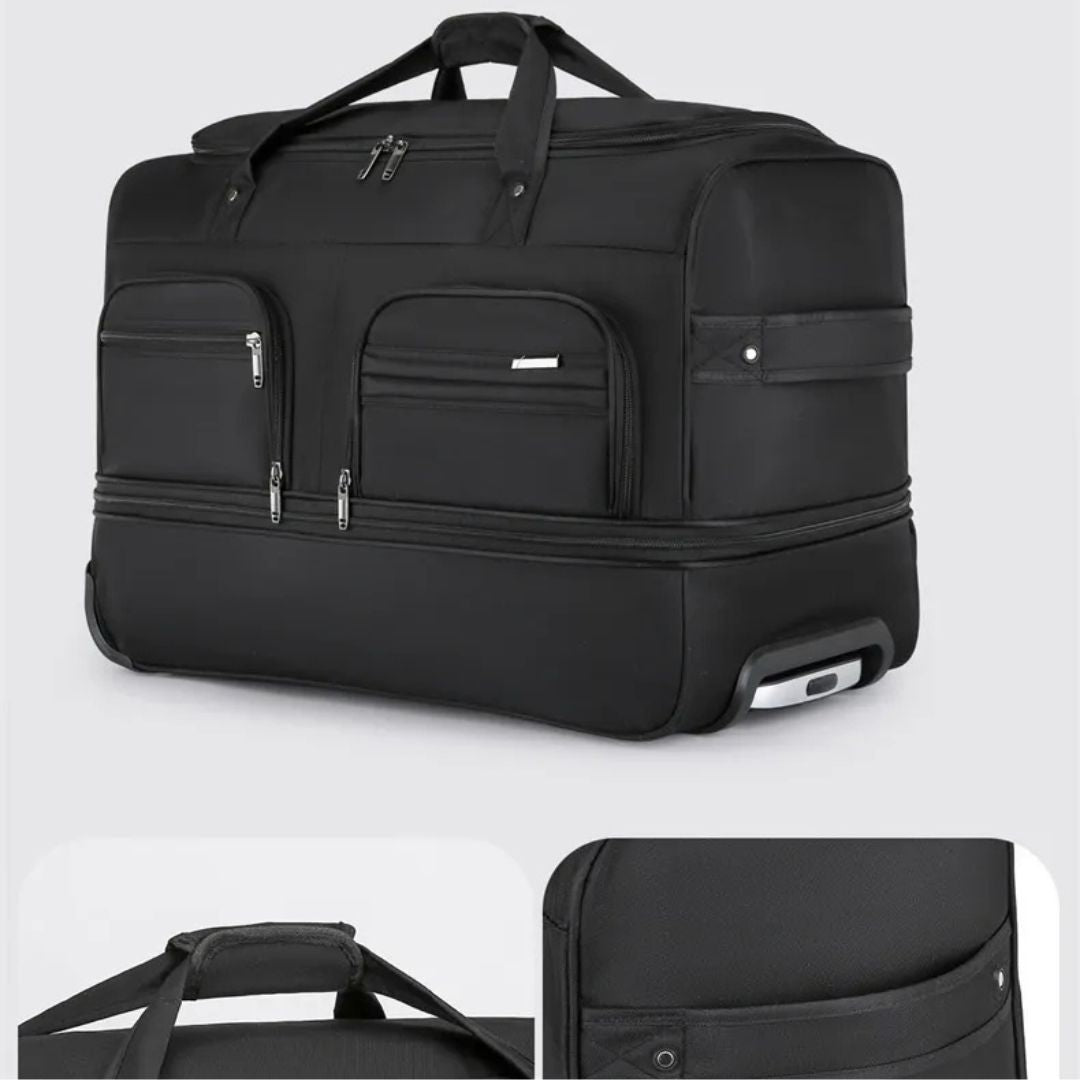 Travel Bag with Wheels ⎜ Large Capacity and Multifunctional Design for Flexible Storage Space